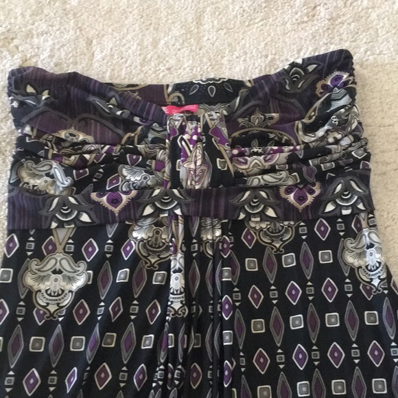 Strapless maxi geometric print - Picture 2 of 3